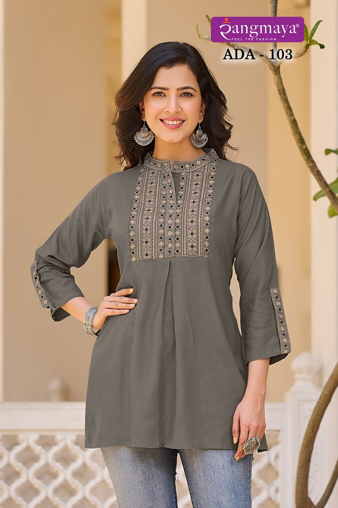 Ada By Rangmaya Rayon Designer Western Ladies Top Wholesale Shop In Surat